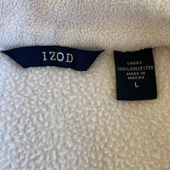 Izod Lavender Hoodie puffer Quilted  size L Jacket Pockets - Picture 3 of 4